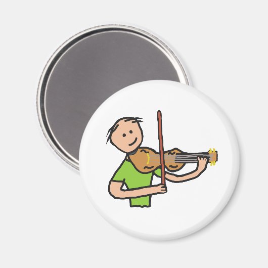 Violinist Violine Magnet (Vorderseite/Rückseite)