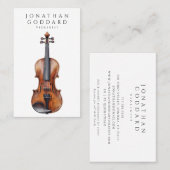 Violinist Violine Music Teacher Musiker Visitenkarte (Vorne/Hinten)