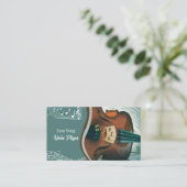 Violinist - Violinist - Geigerlehrer Visitenkarte (Stehend Vorderseite)