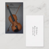 Violinist Violist Darstellend Musician's Dark Gray Visitenkarte (Vorne/Hinten)