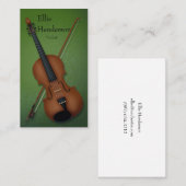 Violinist Violist Verzauberer Wald Grün Visitenkarte (Vorne/Hinten)