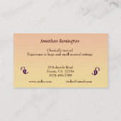 Violinist Visitenkarte (Rückseite)