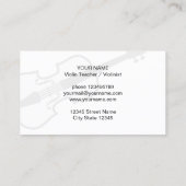 Violinist Visitenkartenvorlage für Musiker Visitenkarte (Rückseite)