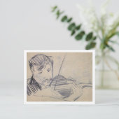 Violinist von der Front Van Gogh Fine Art gesehen Postkarte (Stehend Vorderseite)