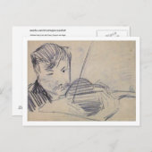 Violinist von der Front Van Gogh Fine Art gesehen Postkarte (Vorne/Hinten)