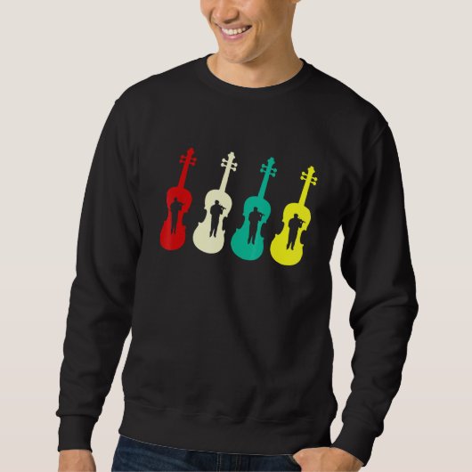 Violinisten String Instrument Violin Player Silhou Sweatshirt (Vorderseite)