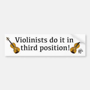 Violinisten tun es im dritten autoaufkleber