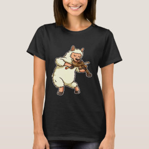 Violinistin Llama Violine Viola Spielmusik Lover T-Shirt