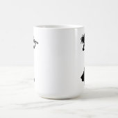 Violinistin Silhouette Dame Kaffeetasse (Mittel)