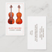 Violinistin und Lehrerin Visitenkarte (Vorne/Hinten)