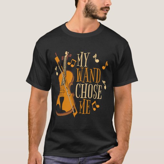 Violinistin Wand Fiddler Fiddle Violin T-Shirt (Vorderseite)