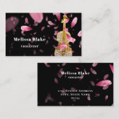 Violinistisch rosa Rosenblätter Visitenkarte (Vorne/Hinten)