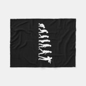 Violinistische Evolution Fleecedecke (Vorderseite (Horizontal))