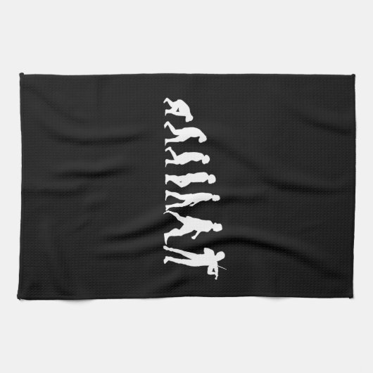 Violinistische Evolution Geschirrtuch (Horizontal)