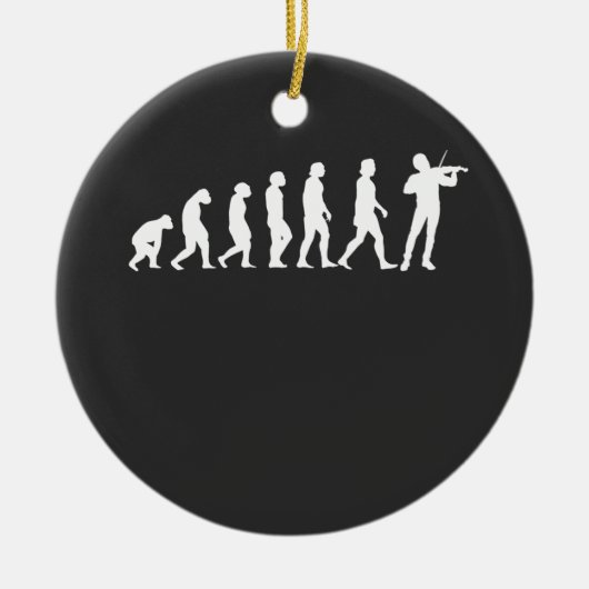 Violinistische Evolution Keramik Ornament (Vorne)