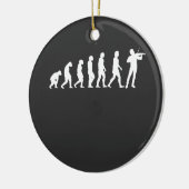 Violinistische Evolution Keramik Ornament (Links)