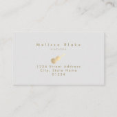 violinistischer Pampasgras hellgrauer Hintergrund Visitenkarte (Rückseite)