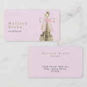 violinistischer Rosa-Bogen Visitenkarte (Vorne/Hinten)