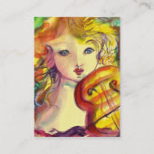 VIOLINISTISCHES MÄDCHEN-SPIELVIOLIN MIT CAT VISITENKARTE (Rückseite)