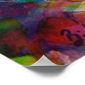 VIOLINISTISCHES MÄDCHEN, VIOLIEN UND KATZE POSTER (Ecke)