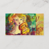 VIOLINISTISCHES MÄDCHEN-VIOLIN UND CAT/GOLD-GOLD-G VISITENKARTE (Rückseite)