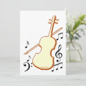 Violinkarte Einladung (Stehend Vorderseite)