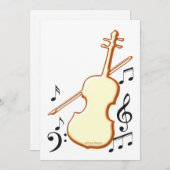 Violinkarte Einladung (Vorne/Hinten)