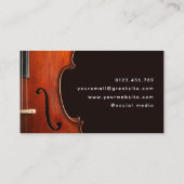 Violinlehrer Beruflich Musiker Einfach Visitenkarte (Rückseite)