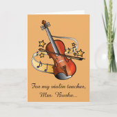 Violinlehrer Vielen Dank, dass Sie den Namen indiv Dankeskarte (Vorderseite)