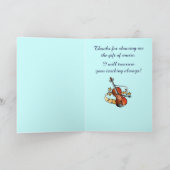 Violinlehrer Vielen Dank, dass Sie den Namen indiv Dankeskarte (Innenseite)