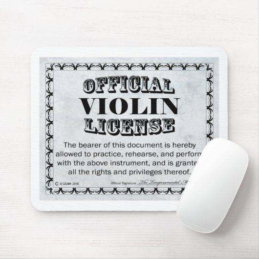 Violinlizenz Mousepad (Mit Mouse)