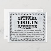 Violinlizenz Postkarte (Vorne/Hinten)