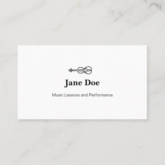 Violinlogo - Visitenkarten Visitenkarte (Rückseite)
