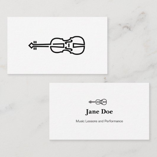 Violinlogo - Visitenkarten Visitenkarte (Vorne/Hinten)
