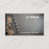 Violinmusik auf blauem Hintergrund mit Kopierraum Visitenkarte (Rückseite)