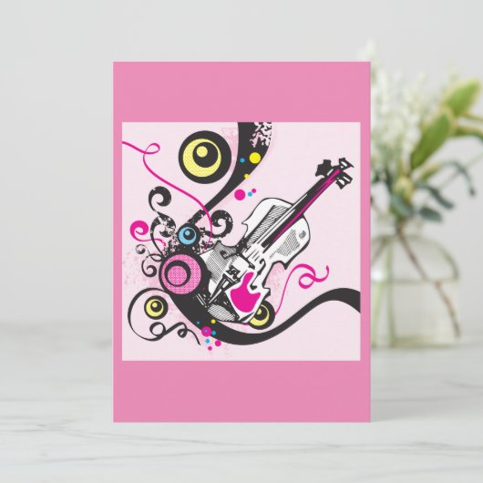 Violinmusik Einladung (Stehend Vorderseite)