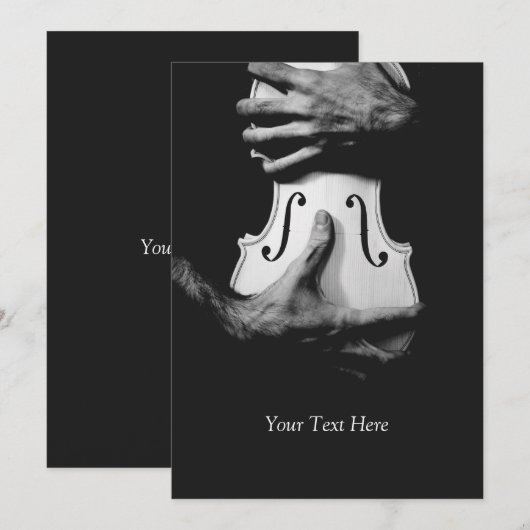 Violinmusik Einladung (Vorne/Hinten)