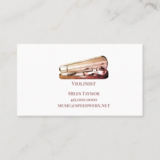 Violinmusiker Visitenkarte (Rückseite)