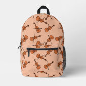 Violinmuster Bedruckter Rucksack (Vorderseite)