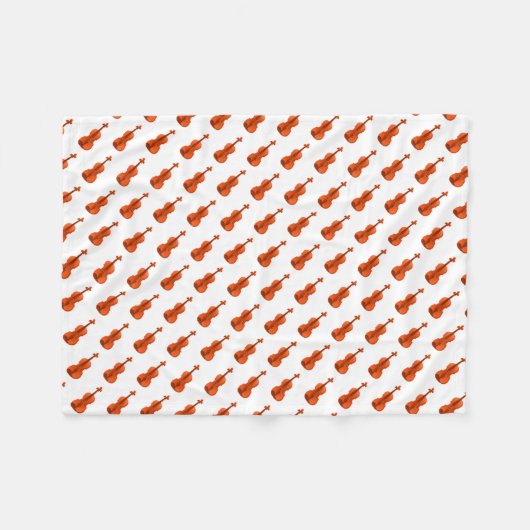 Violinmuster Fleecedecke (Vorderseite (Horizontal))