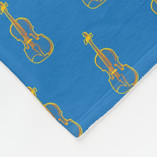 Violinmuster Fleecedecke (Ecke)