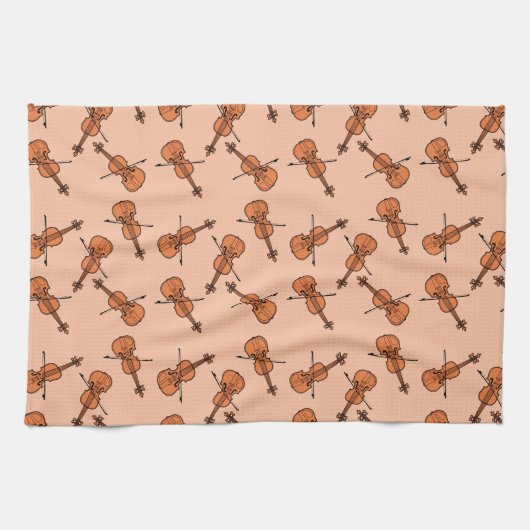 Violinmuster Geschirrtuch (Horizontal)