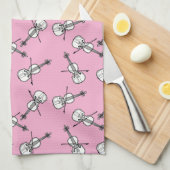 Violinmuster Geschirrtuch (Viertel Falte)