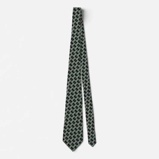 Violinmuster - Olive Green und Black Krawatte (Vorderseite)