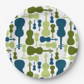 Violinmuster Pappteller (Vorderseite)