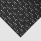 Violinmuster - Schwarz und Weiß Seidenpapier (Ausschnitt)