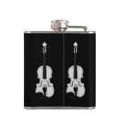 Violinportrait - Schwarz-Weiß-Foto Flachmann (Rückseite)