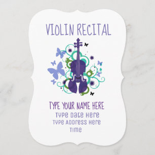 Violinrezital Einladung