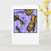Violins And Spiders - Pop Goth Nightmare Blank Karte (Gelbe Blume)