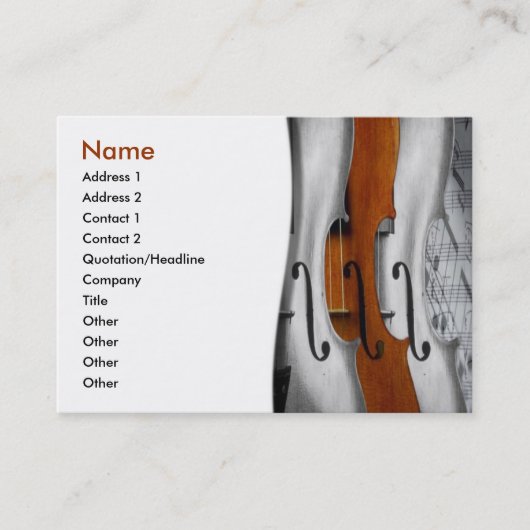 Violins Business Card Visitenkarte (Vorderseite)